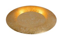 Lucide 'FOSKAL' Non Dimmable Stylish Modern Indoor LED Flush Ceiling Light in Yellow - thumbnail 1
