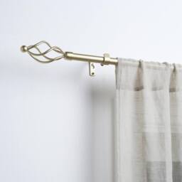 OHS Curtain Pole Extendable 16mm Metal Finnials Twist End Rod 70-120cm in Bronze - Size: 120 cm - thumbnail 3