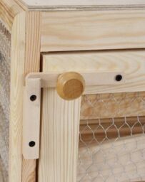 Primrose Traditional Apple Storage Rack with 14 Drawers 156cm x 55cm x 59cm in Brown - Size: 156 cm x 55 cm x 59 cm - thumbnail 2