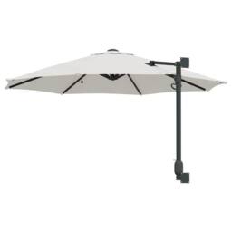 Berkfield Home Lush Wall-mounted Garden Parasol with LEDs Sand 248 cm in Beige - thumbnail 6