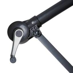 Monstershop LED Cantilever Parasol 3m With Half Fan Base - Black - thumbnail 6