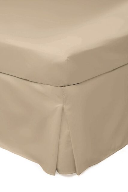 Belledorm Easy Care 200 Thread Count Cotton Polyester Percale Platform Valance in Yellow - Size: Single - image 1