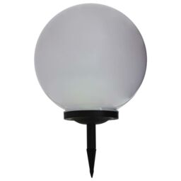 Berkfield Home Outdoor Solar Lamp LED Spherical 40 cm RGB in White - thumbnail 4