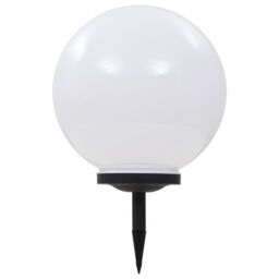 Berkfield Home Outdoor Solar Lamp LED Spherical 40 cm RGB in White - thumbnail 2
