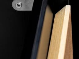 Vente-unique Wall-Hung Bathroom Unit With Inset Basin - Light Natural & Black - thumbnail 6