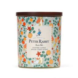 Peter Rabbit Orange Floral Scented Candle 1 Wick Wood Lid 30hr Burn Glass - Size: Medium - thumbnail 5
