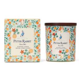 Peter Rabbit Orange Floral Scented Candle 1 Wick Wood Lid 30hr Burn Glass - Size: Medium - thumbnail 2
