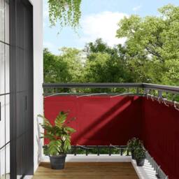Berkfield Home Balcony Screen Red 75x700 cm 100% Polyester Oxford - thumbnail 1