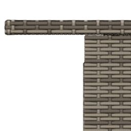 Berkfield Home Garden Table Grey 100x55x73 cm Poly Rattan & Acacia Wood - Size: 100 x 55 x 73 cm - thumbnail 9