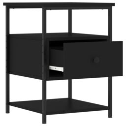 Berkfield Home Bedside Cabinets 2 pcs Black 40x42x56 cm Engineered Wood - Size: 40 x 42 x 56 cm - thumbnail 6
