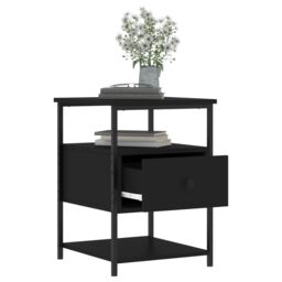 Berkfield Home Bedside Cabinets 2 pcs Black 40x42x56 cm Engineered Wood - Size: 40 x 42 x 56 cm - thumbnail 5