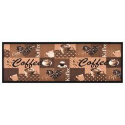 Berkfield Home Kitchen Carpet Washable Coffee brown 60x300 cm