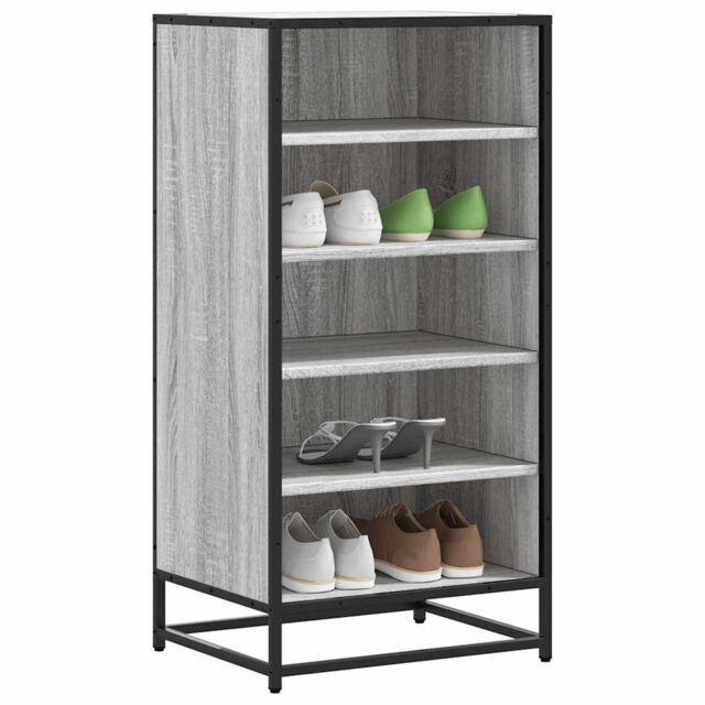 Berkfield Home Shoe Rack Grey Sonoma 48x38x97.5 cm Engineered Wood - image 1