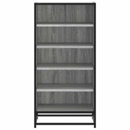 Berkfield Home Shoe Rack Grey Sonoma 48x38x97.5 cm Engineered Wood - thumbnail 4