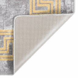 Berkfield Home Rug Washable 80x300 cm Grey Anti Slip - Size: 100 cm diameter - thumbnail 3