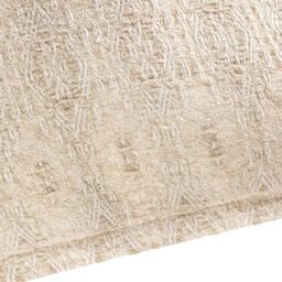 Yard Ramas Textured Jacquard 100% Cotton Cushion in Natural - Size: 40 cm x 60 cm - thumbnail 5