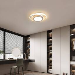 Pheashine Modern Round Ceiling Light, 36W, White, 3000K Warm Light, 27cm, Indoor in White - thumbnail 7