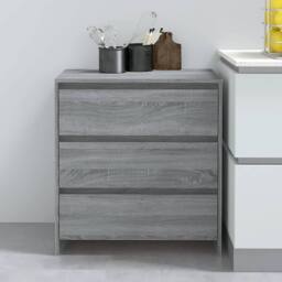 Berkfield Home Sideboard Grey Sonoma 70x41x75 cm Engineered Wood - Size: 70 x 41 x 75 cm - thumbnail 2