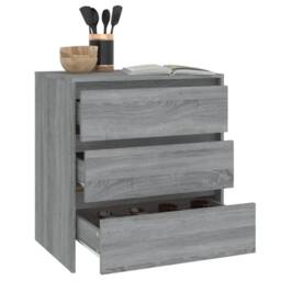 Berkfield Home Sideboard Grey Sonoma 70x41x75 cm Engineered Wood - Size: 70 x 41 x 75 cm - thumbnail 6