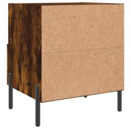 Berkfield Home Bedside Cabinets 2 pcs Smoked Oak 40x35x47.5 cm Engineered Wood in Brown - thumbnail 9