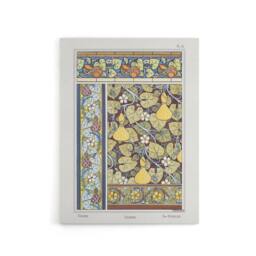 "Artery8 White Flower Gourd Floral Patterns Canvas Wall Art Print Verneuil in Green - Size: W18"" x H24""" - thumbnail 1