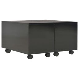 Berkfield Home Coffee Table High Gloss Black 60x60x35 cm Engineered Wood - Size: 60 x 60 x 35 cm - thumbnail 2