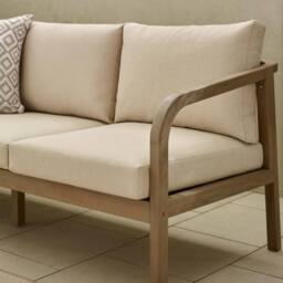 FurnitureboxUK Lydiard Solid Wood 8 Seat Garden Dining Set in Beige - thumbnail 4
