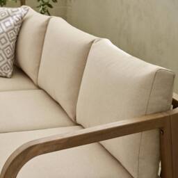FurnitureboxUK Lydiard Solid Wood 8 Seat Garden Dining Set in Beige - thumbnail 3