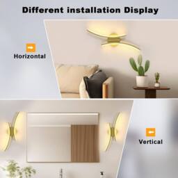 Goeco LED Indoor Wall Light Modern LED Wall Lamp Acrylic 3000K Curved Design in Gold - thumbnail 5
