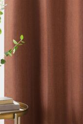 Furn Moon Premium Thermal Blackout Eyelet Curtains in Orange - Size: 168 cm width x 137 cm drop - thumbnail 3
