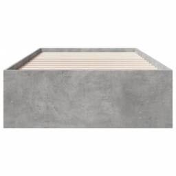 Berkfield Home Bed Frame without Mattress Concrete Grey 75x190cm Engineered Wood - Size: 75x190 cm - thumbnail 5