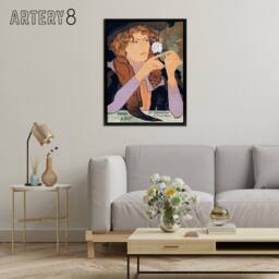"Artery8 Salon des Cent Vintage Advert Framed Canvas Wall Art Print Georges Feure - Size: W12"" x H16""" - thumbnail 3