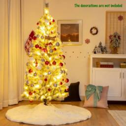 Gymax 185CM Illuminated Christmas Tree With Snowflakes Automatically Opening in Green - thumbnail 3