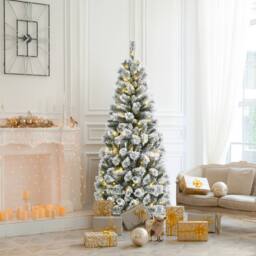Gymax 185CM Illuminated Christmas Tree With Snowflakes Automatically Opening in Green - thumbnail 9