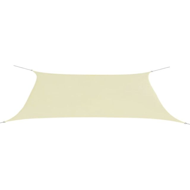 Berkfield Home Sunshade Sail Oxford Fabric Rectangular 4x6 m Cream in Beige - image 1