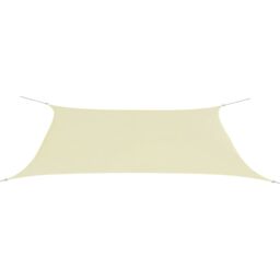 Berkfield Home Sunshade Sail Oxford Fabric Rectangular 4x6 m Cream in Beige - thumbnail 1