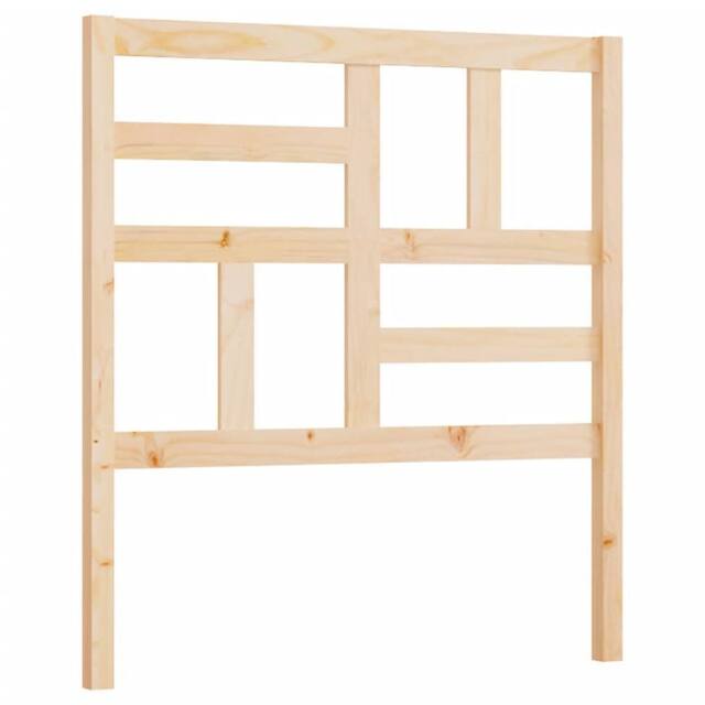 Berkfield Home Bed Headboard 96x4x104 cm Solid Wood Pine in Natural - Size: 96 x 4 x 104 cm - image 1