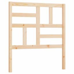 Berkfield Home Bed Headboard 96x4x104 cm Solid Wood Pine in Natural - Size: 96 x 4 x 104 cm