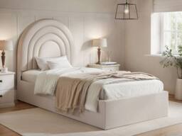 Flair Ava Single Ottoman Bed in Cream - thumbnail 1