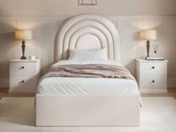 Flair Ava Single Ottoman Bed in Cream - thumbnail 2