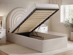 Flair Ava Single Ottoman Bed in Cream - thumbnail 3
