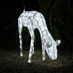 Monstershop Large Light Up Grazing Doe Reindeer in White - thumbnail 4
