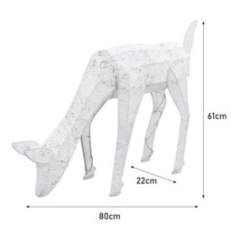 Monstershop Large Light Up Grazing Doe Reindeer in White - thumbnail 6
