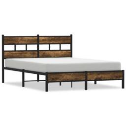 Berkfield Home Bed Frame without Mattress with Headboard Sonoma Oak 140x200 cm in Brown