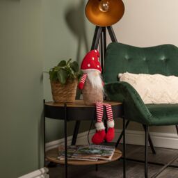 Samuel Alexander 53cm Red & White Sitting Gonk with Mushroom Hat & Dangly Legs - thumbnail 2