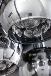 BHS Lighting Lucia Flush Ceiling Light in Silver - thumbnail 3