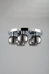 BHS Lighting Lucia Flush Ceiling Light in Silver - thumbnail 2
