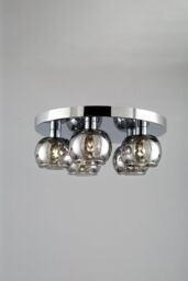 BHS Lighting Lucia Flush Ceiling Light in Silver - thumbnail 1