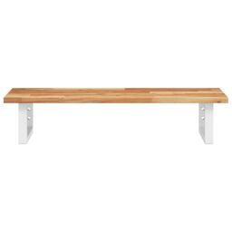 Berkfield Home Basin Shelf Wall Mounted Steel & Solid Wood Acacia in Brown - thumbnail 4