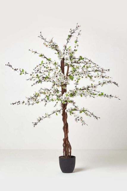 Homescapes Artificial Blossom Tree with White Silk Flowers - 5 Feet - image 1
